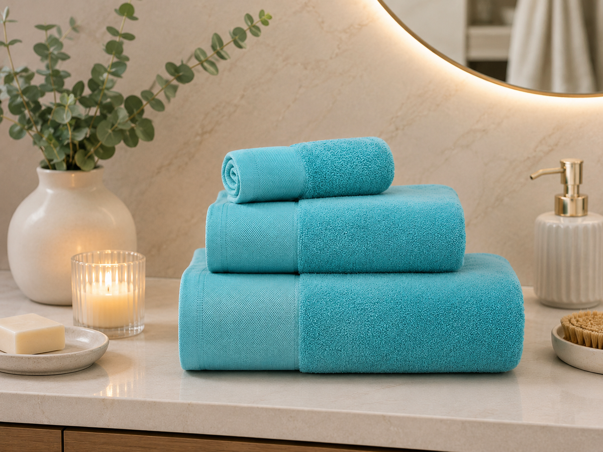 Ensemble de serviettes de bain en coton – 3 pièces