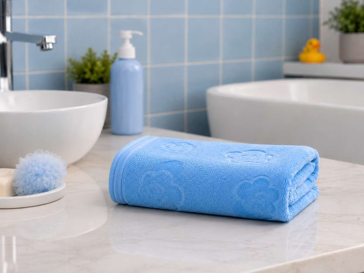 Grande serviette de bain en microfibre pour enfant