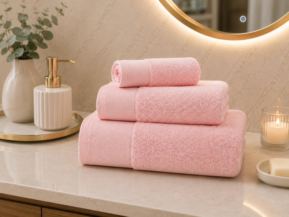 Ensemble de serviettes de bain en coton – 3 pièces