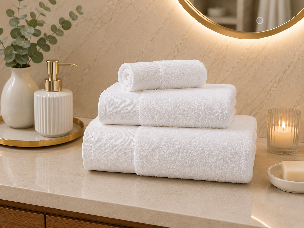 Ensemble de serviettes de bain en coton – 3 pièces
