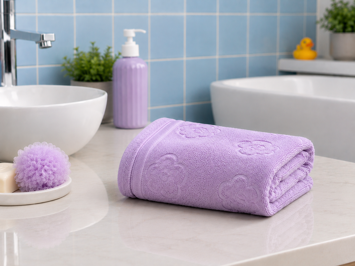 Grande serviette de bain en microfibre pour enfant
