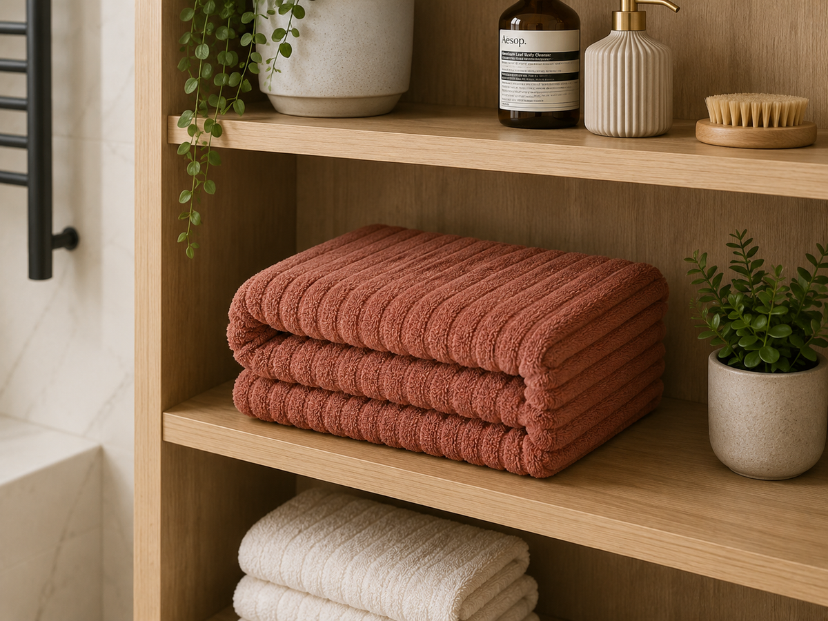 Serviette de bain en polaire corail