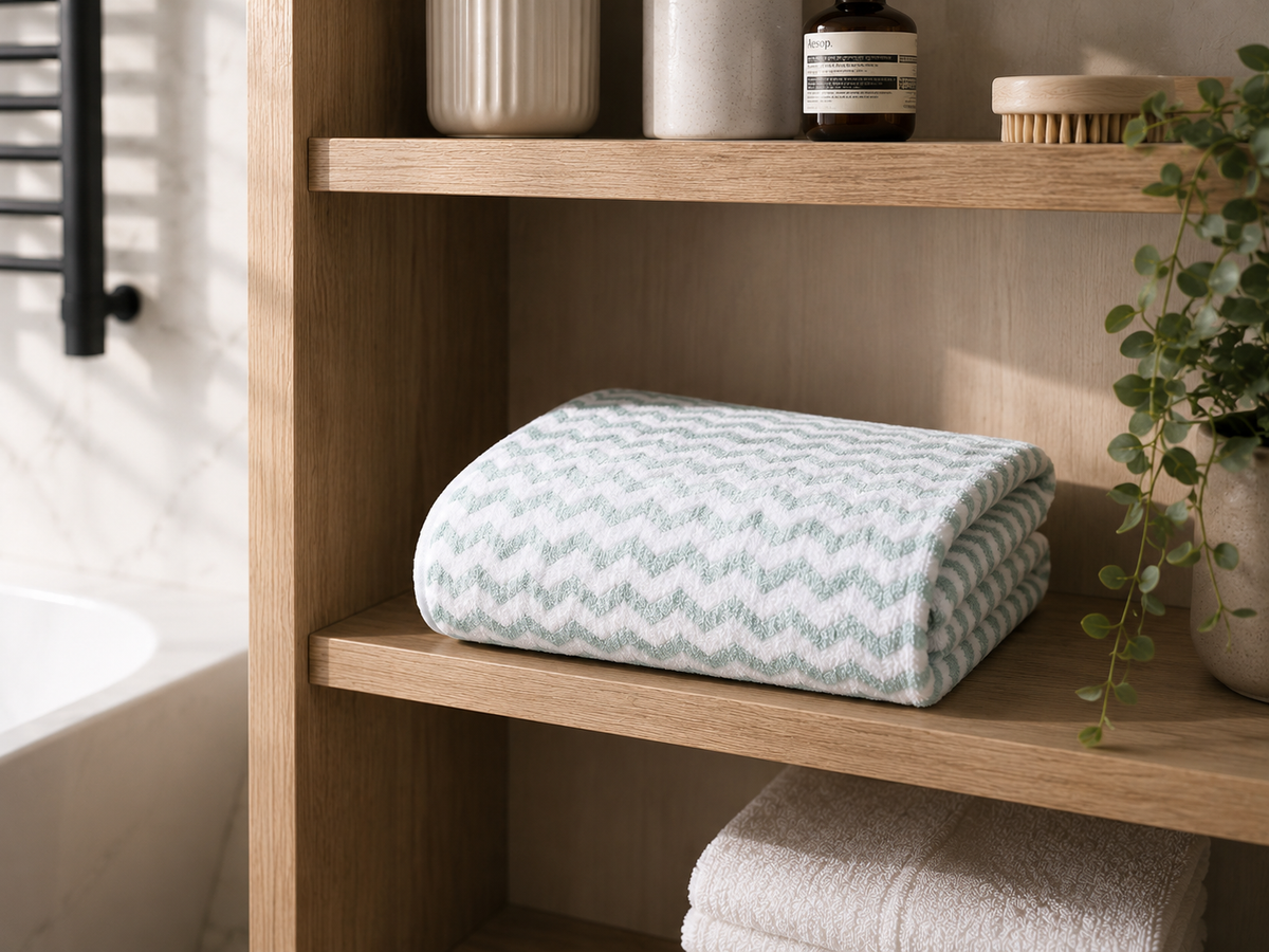 Serviette de bain en polaire corail