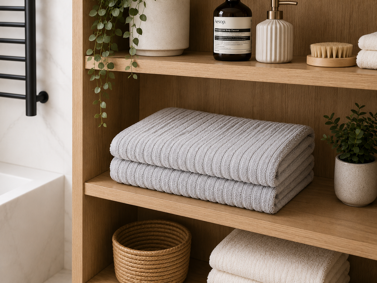 Serviette de bain en polaire corail