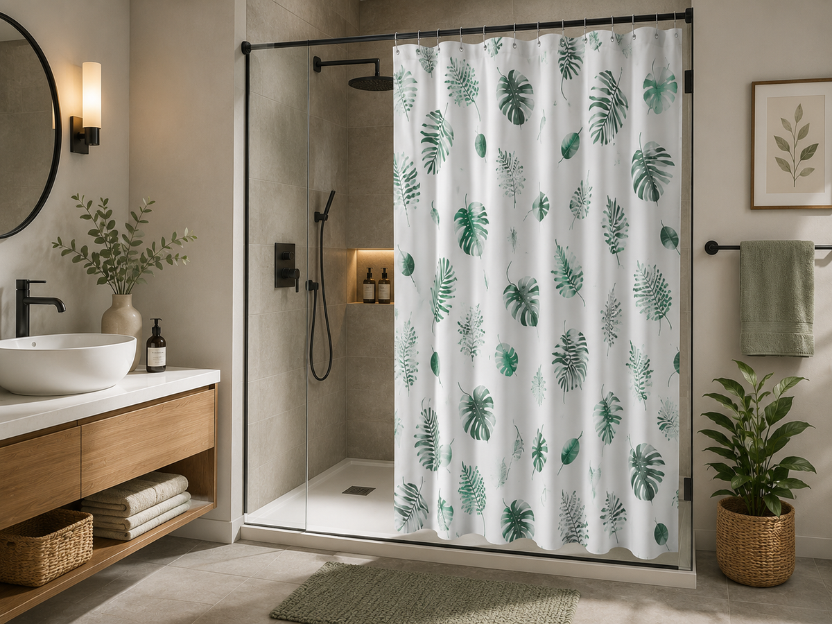 Rideau de douche moderne en PEVA