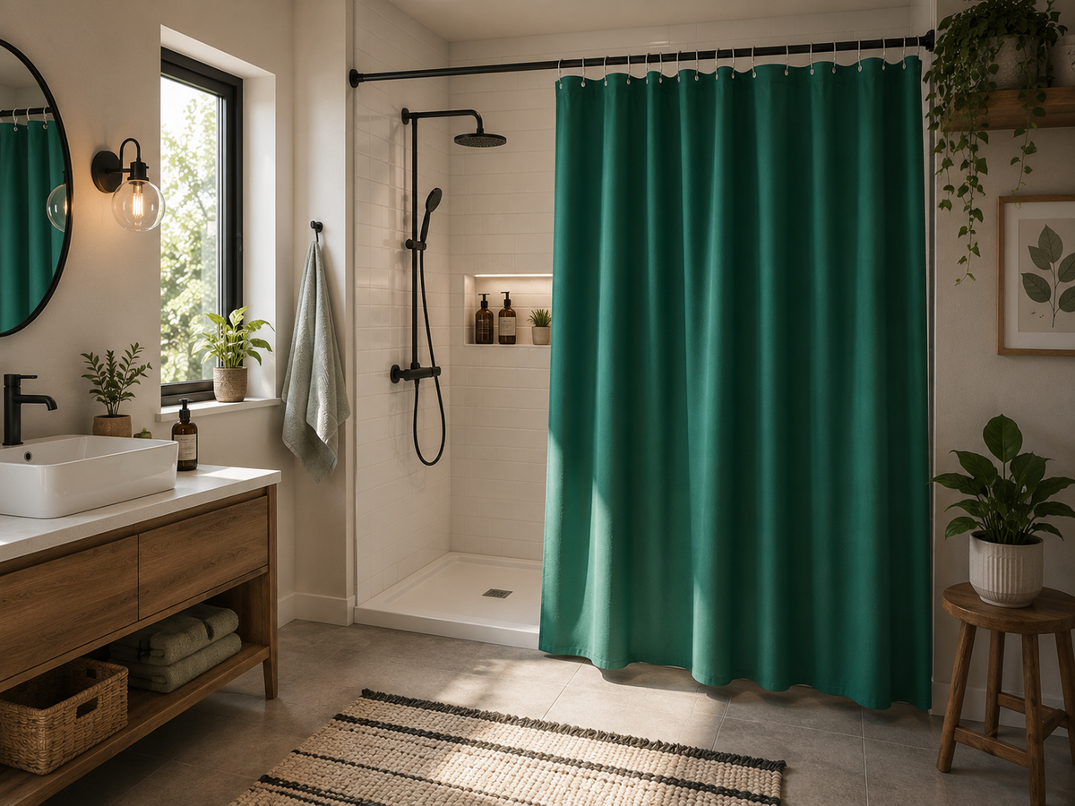 Rideau de douche imperméable en PEVA