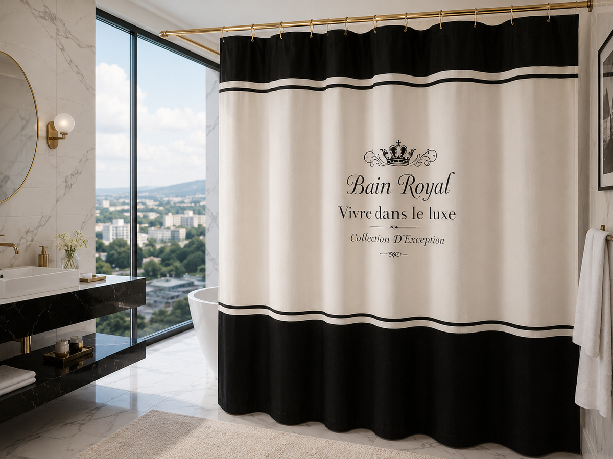 Rideau de douche premium imperméable en polyester