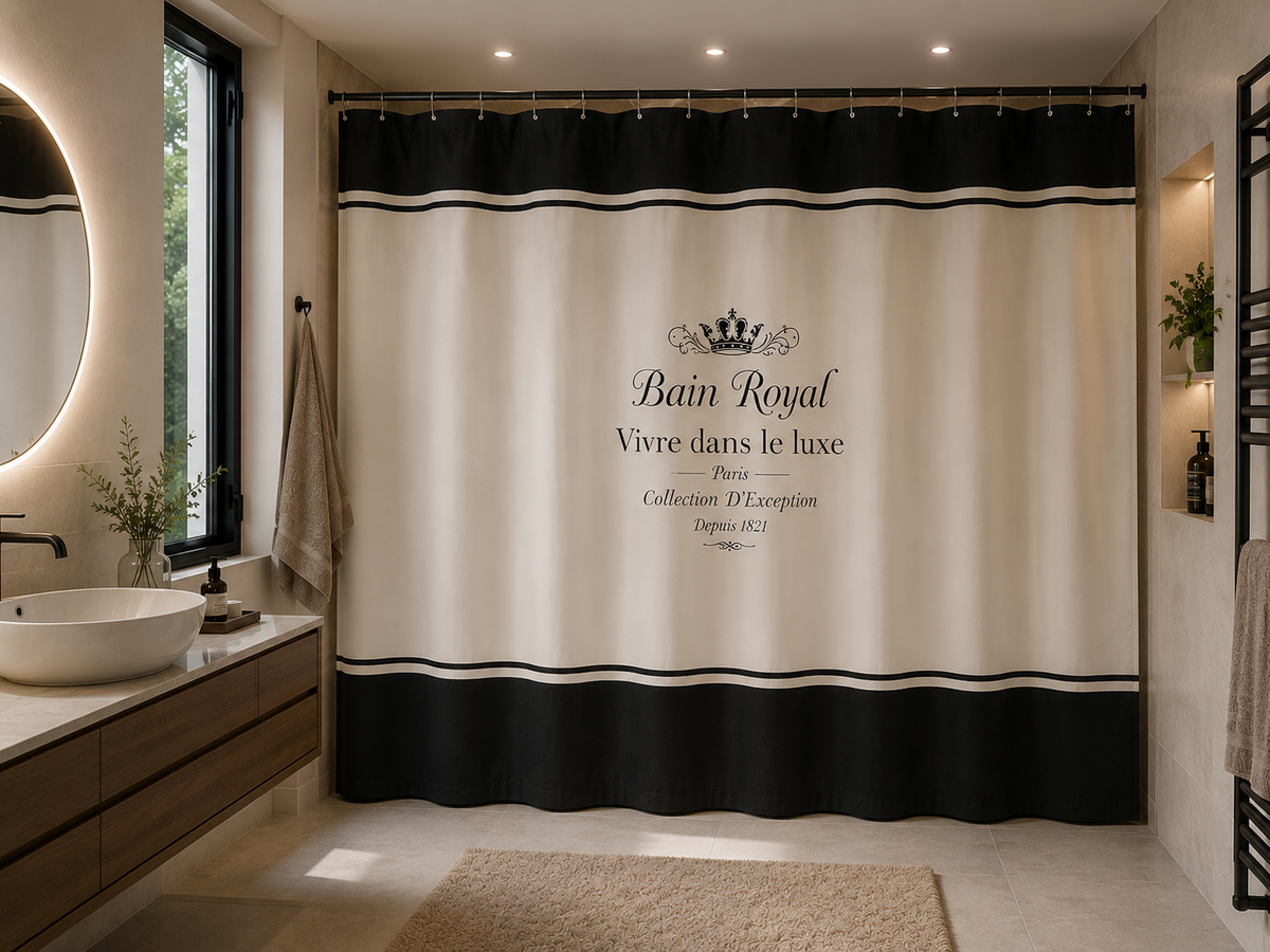 Rideau de douche premium imperméable en polyester