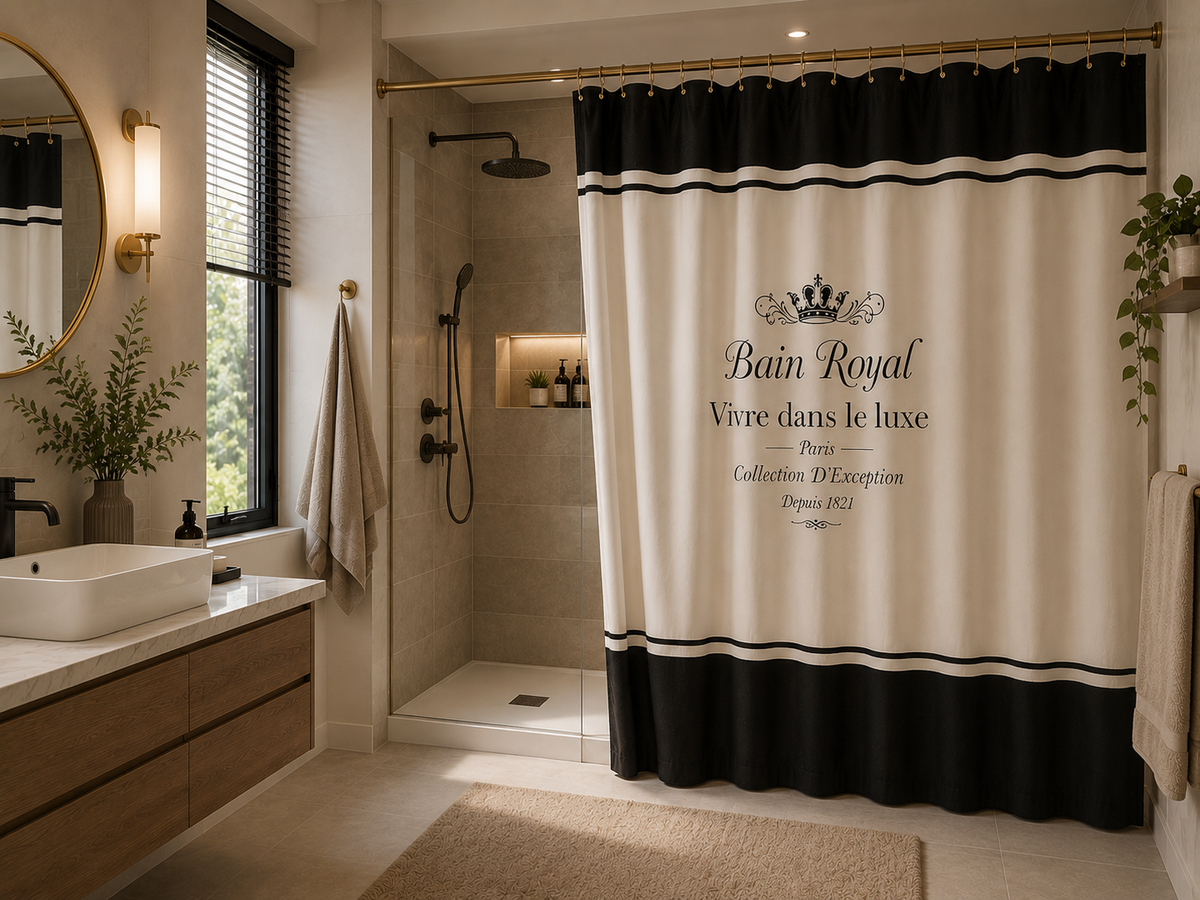 Rideau de douche premium imperméable en polyester