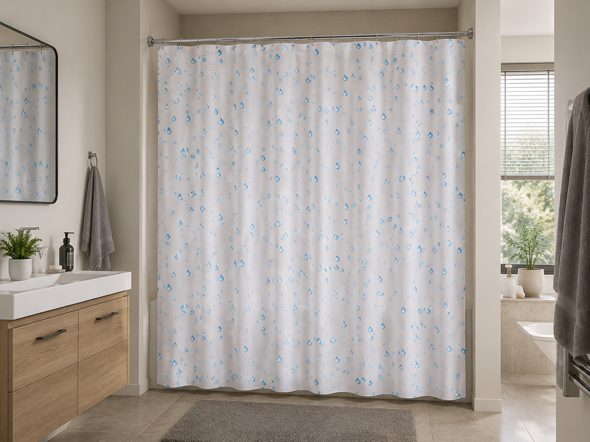 Rideau de douche imprimé imperméable en PEVA