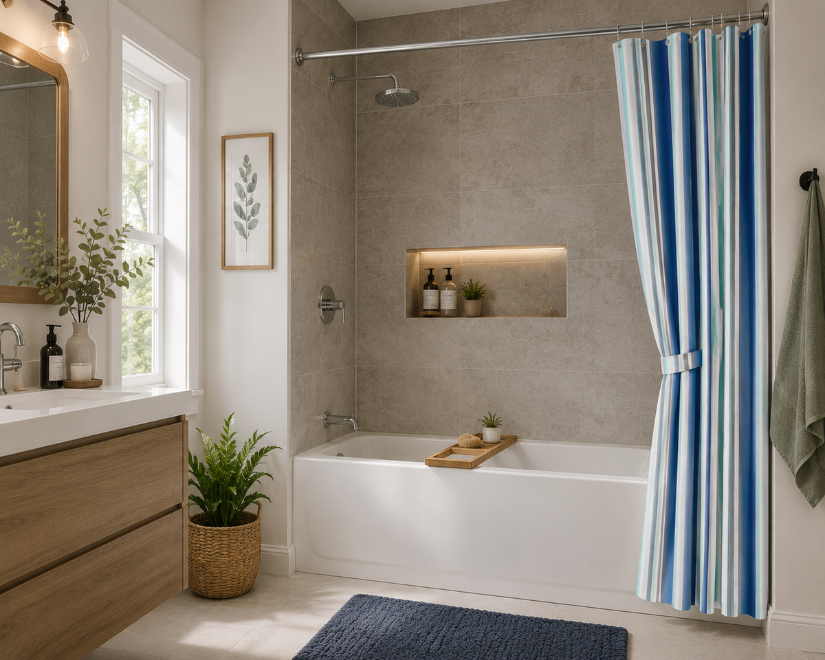 Rideau de douche imperméable